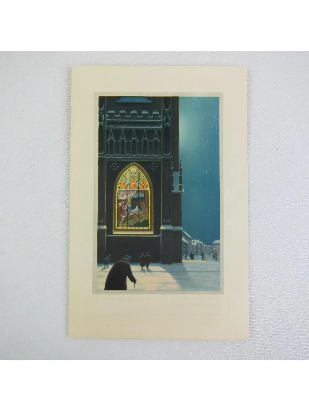 Goes Lithography Co. Chicago Holiday Church Stationery Sample Vintage 1930s